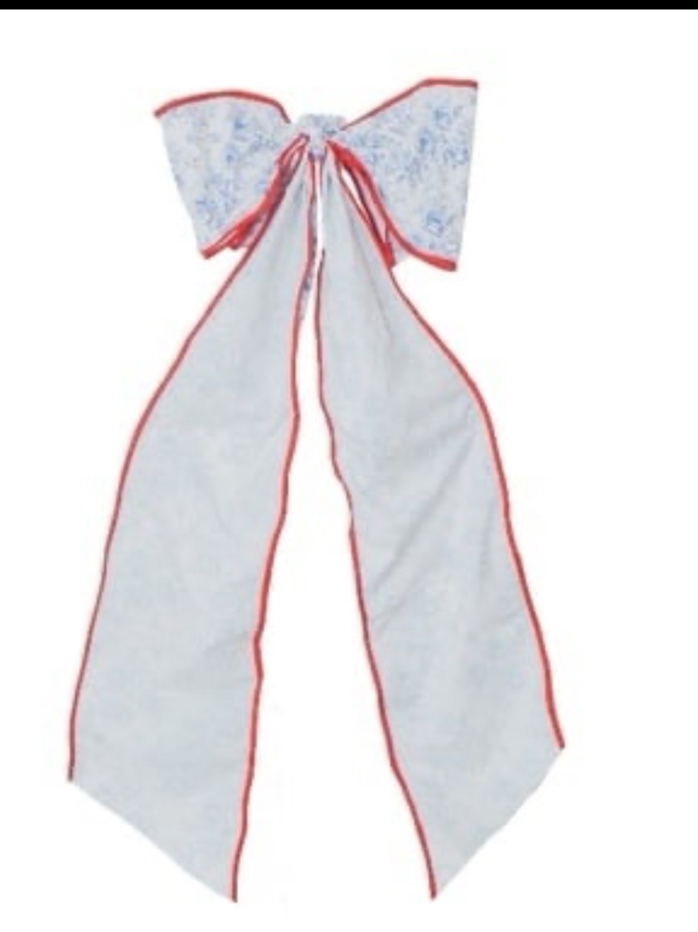 My Texas House Extra Large Floral Decorative Bow, Red and Blue, 48"
